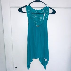 Small turquoise tank top